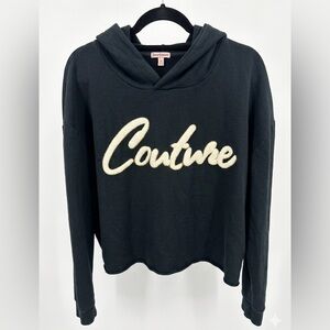 Juicy Couture Black Hoodie with Cream 'Couture' Script